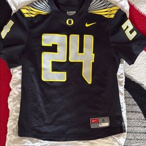 Nike Black and Yellow Oregon Ducks Jersey